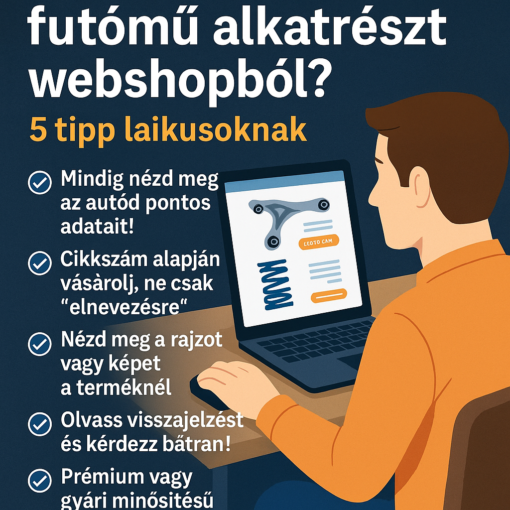 Hogyan válassz futómű alkatrészt webshopból? – 5 tipp laikusoknak